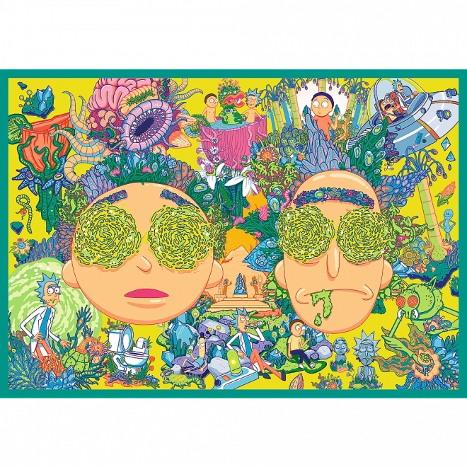 Puzzle 4x250 Rick és Morty játékos világa a Treffeltől