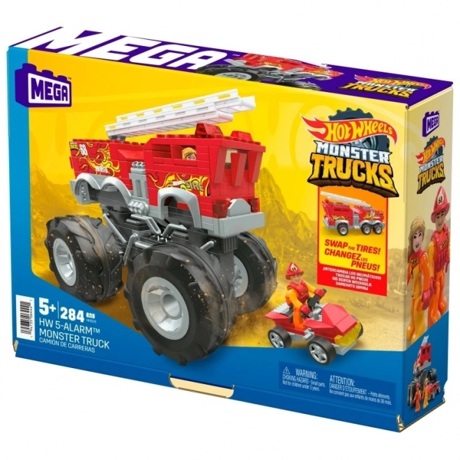 Costruzioni Mega Hot Wheels Camion dei Pompieri Monster Trucks con Quad ATV
