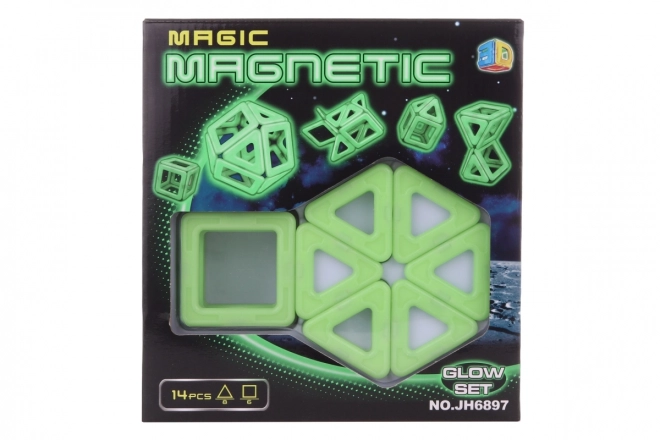 Magnetic Toy Building Set with Lights 14 Pieces