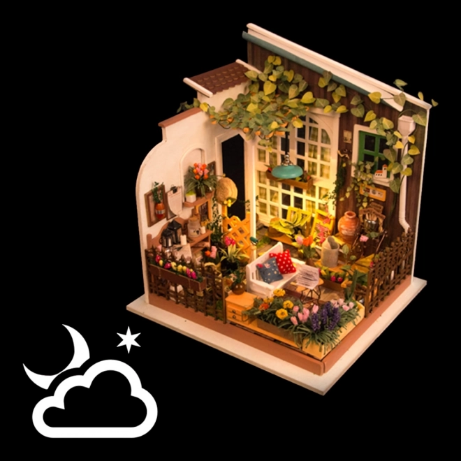 RobTime Garden Terrace Miniature Dollhouse