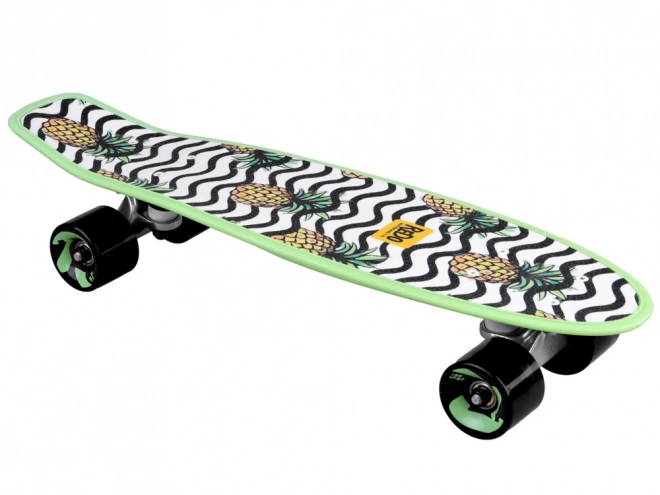 Green Penny Board with Pineapple Graphics