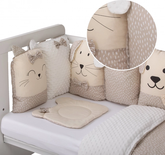 Bubaba Crib Bedding Set Sleep Guardian 12-Piece Beige