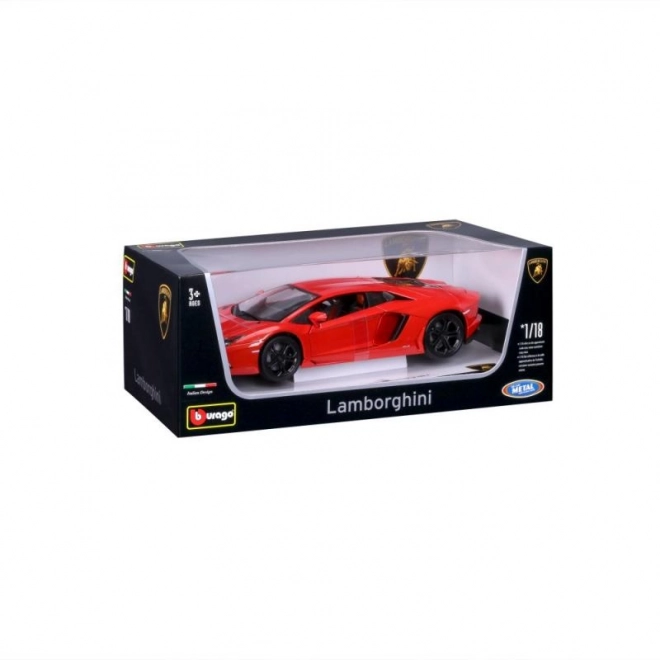 Bburago Lamborghini Aventador LP700-4 Diecast Model in Metallic Orange