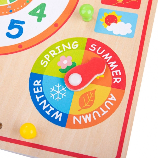 Bigjigs Toys Wooden Clock and Calendar