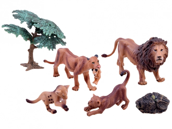 Safari Animal Figures Set with Leopard – B