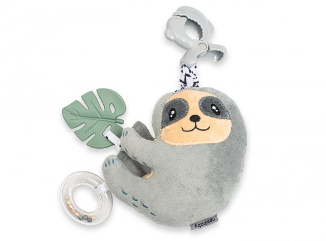 Plush Sloth with Clip 15cm