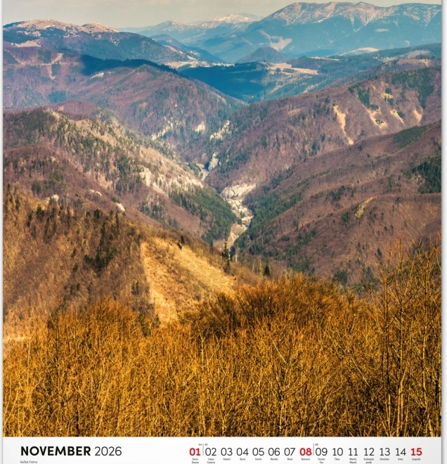 Calendario da parete Parchi nazionali della Slovacchia 2026