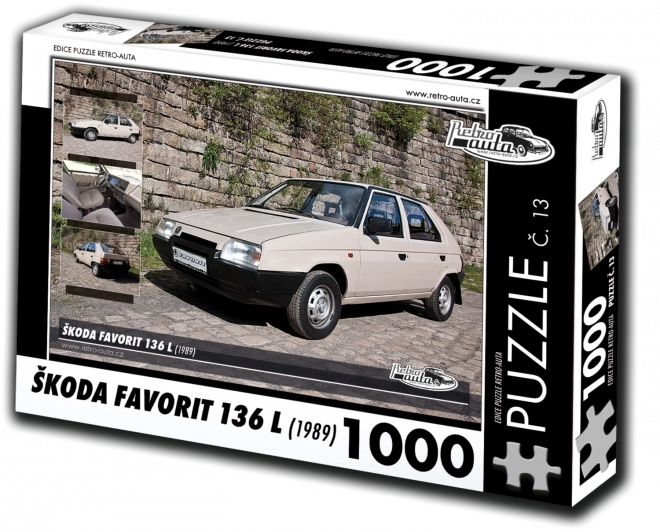 Retro Cars Puzzle Skoda Favorit 136L 1000 Pieces