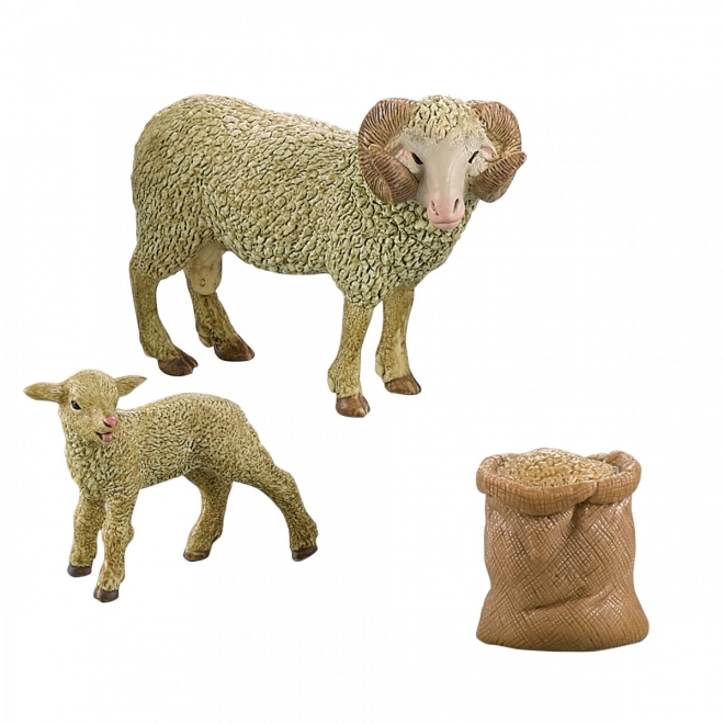 Farm Animal Toy Set: Ram and Lamb