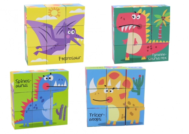 Educational Puzzle Blocks Dinosaurs Set