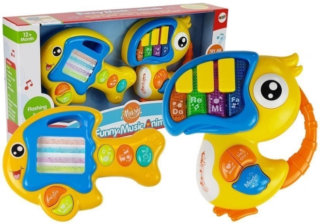 Interactive Parrot Piano and Fish Guitar