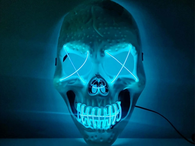 Led Skull Mask Halloween Glowing Party Mask