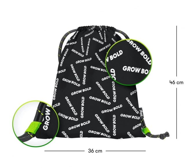 Baagl Grow Bold Black Gym Bag