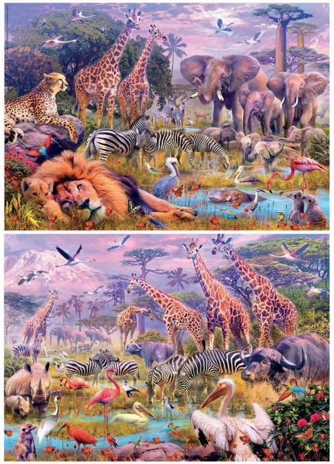 Educa Wild Animals Panorama Puzzle Set