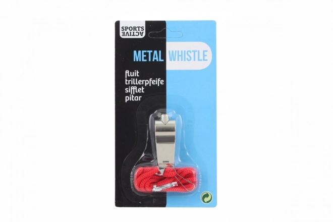 Metal Whistle with Cord