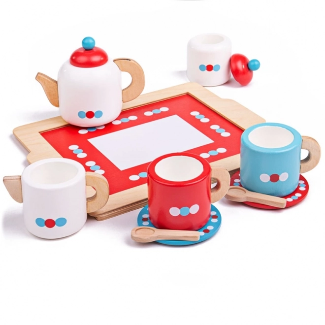 Bigjigs toys polka dot tea set