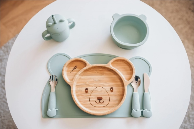 Silicone Bear Placemat - Green