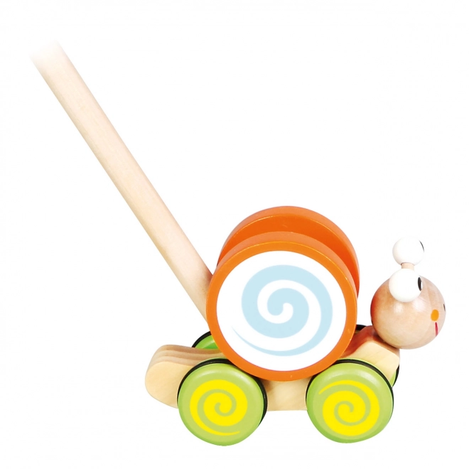 Wooden Push Snail Toy