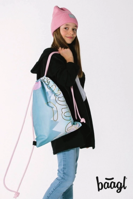 Baagl Glowing Skate Moon Gym Bag