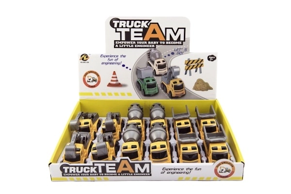 Construction Vehicles on Friction 10cm - 3 Types, Box of 12