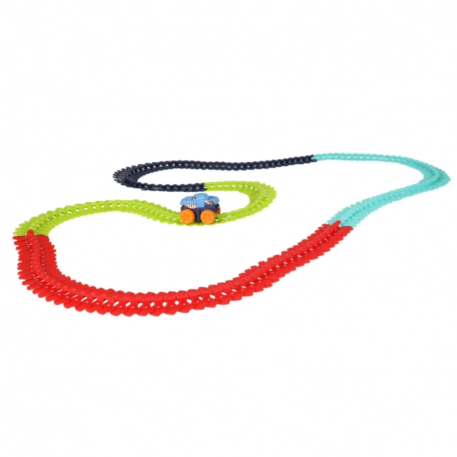 flexible race track with car 198 pieces