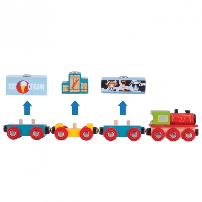 Bigjigs Rail Cargo Train with Tracks