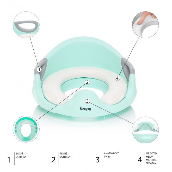 Comfort Coach Children's Toilet Seat in Ice Green