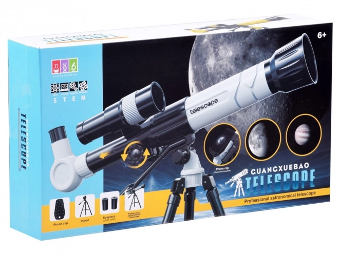 Children's Telescope with Tripod – white