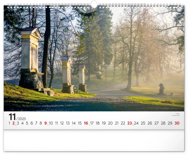 Wall Calendar with Czech Landscapes 2025