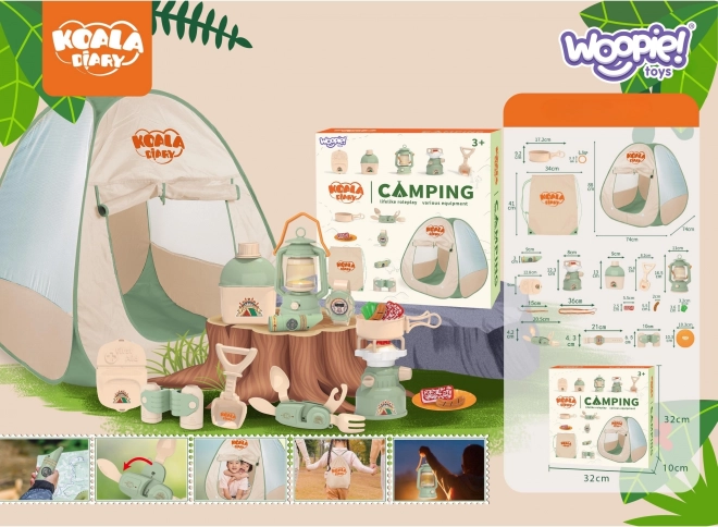 Woopie Tenda da Campeggio per Piccoli Esploratori XXL 15 pezzi