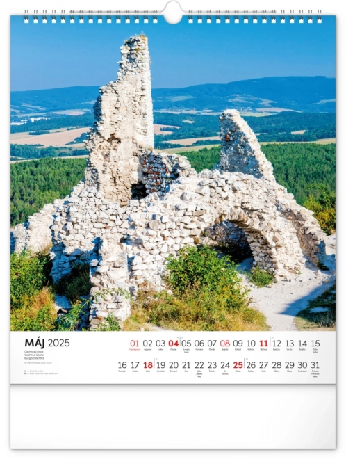 Wall Calendar Notable Sites of Slovakia 2025