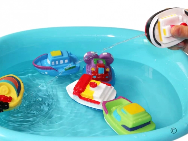 Rubber Bath Toys Ship and Boat Set