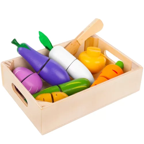 Wooden Fruits and Vegetables Cutting Set