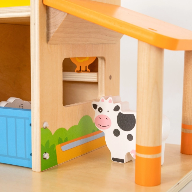 VIGA Wooden Farm with House and Tractor