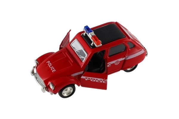 Retro Police Car Toy with Light 11cm