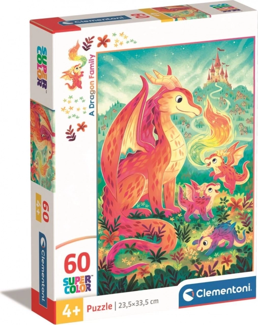 Clementoni Dragon Family Puzzle 60 Pieces