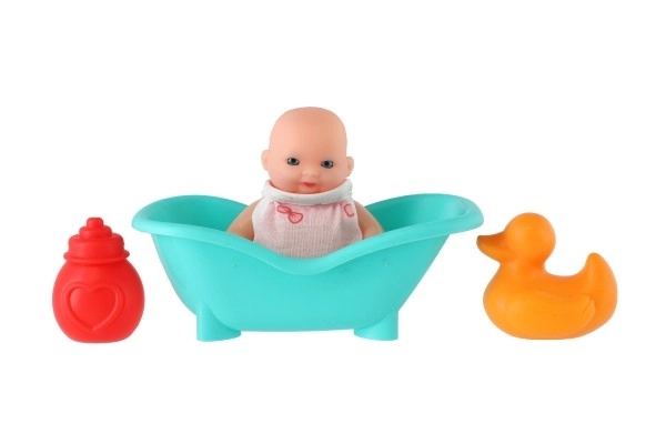 Baby Doll with Accessories and Bathtub