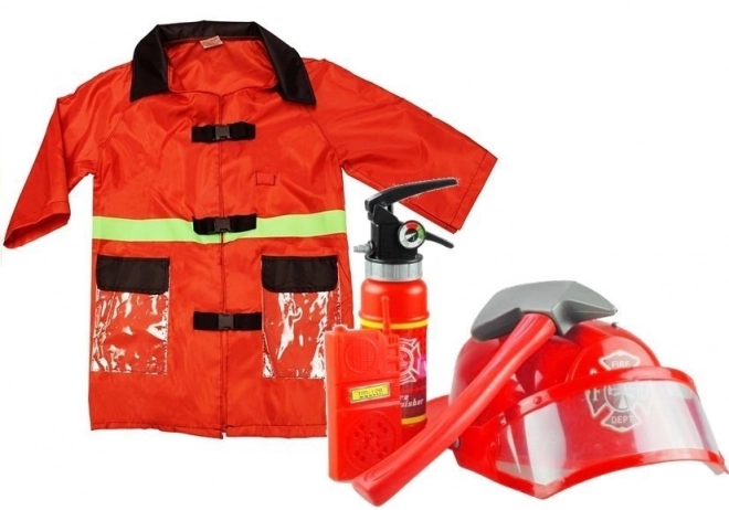 Firefighter Costume for Kids with Helmet and Accessories