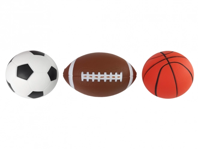 Soft Sports Ball Set 3-in-1 Football Basketball Baseball