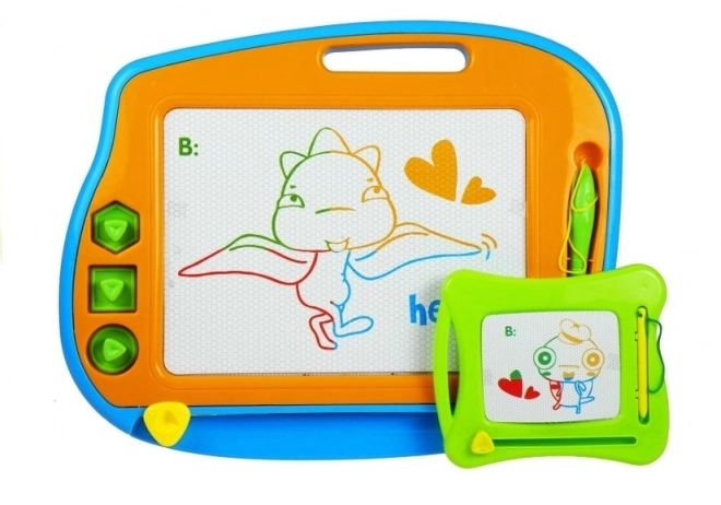 2-in-1 Magnetic Drawing Board Set with Stamps