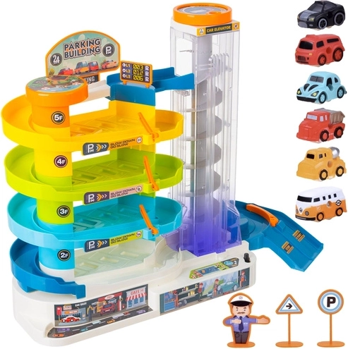 Incluse 6 macchinine e elementi stradali