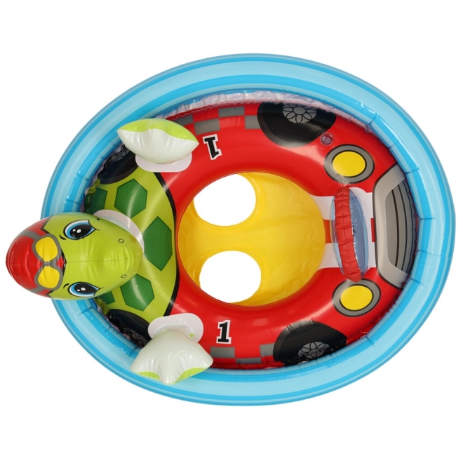 Inflatable Swim Ring for Toddlers with Seat - Turtle Design