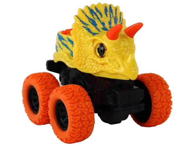 Friction Drive Triceratops Push Toy with Rubber Wheels