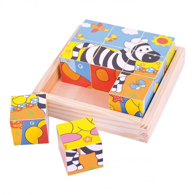 Bigjigs Toys Safari Picture Cubes