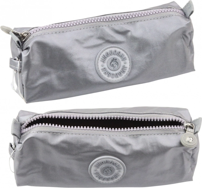 School pencil case with one compartment gray