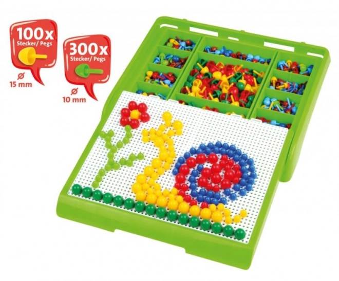 Mosaic Pegboard Set with 400 Colorful Pieces