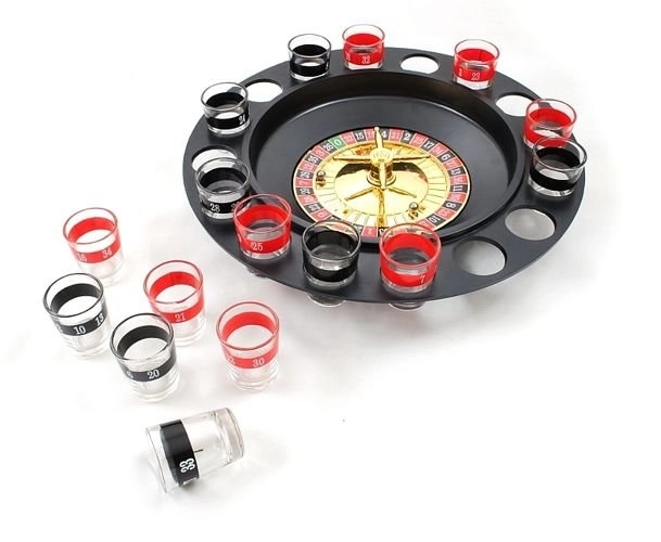 Party Roulette Game Set with Shot Glasses