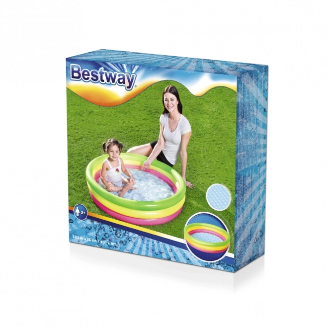 Inflatable Pool Three Colors 102 x 25 cm