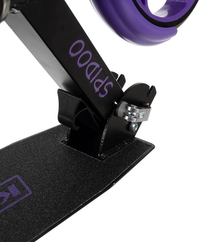Folding city scooter for kids with large wheels (200 mm) – purple