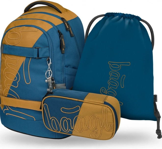 Set Baagl Skate Max Duo: Zaino, Astuccio e Sacchetto